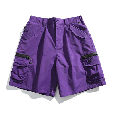 Textured Utility Cargo Shorts