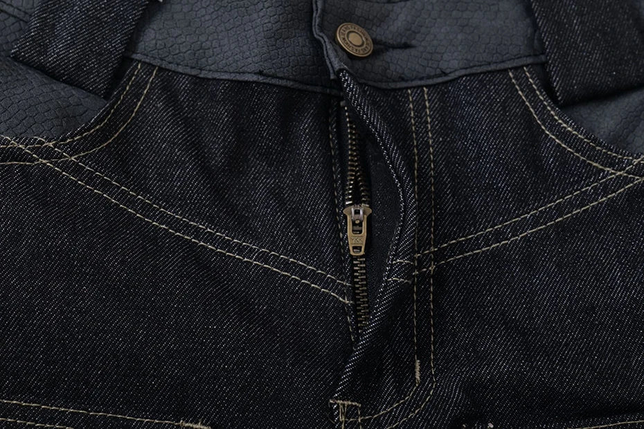 Tribal Blade Embroidered Baggy Jean