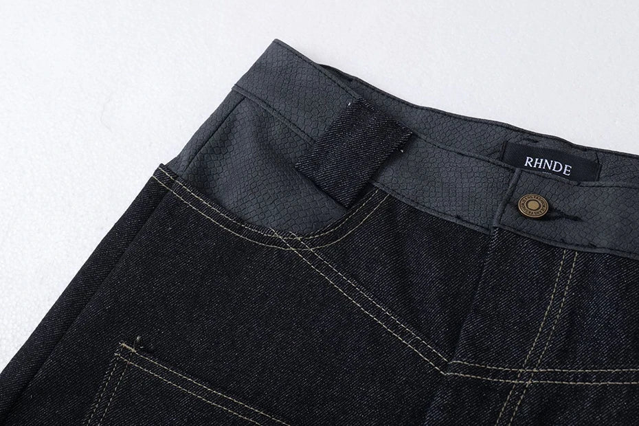 Tribal Blade Embroidered Baggy Jean