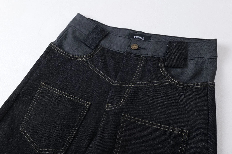 Tribal Blade Embroidered Baggy Jean