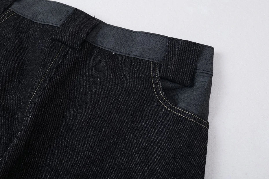 Tribal Blade Embroidered Baggy Jean