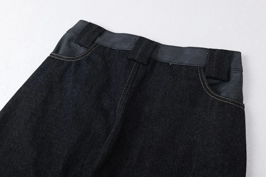 Tribal Blade Embroidered Baggy Jean