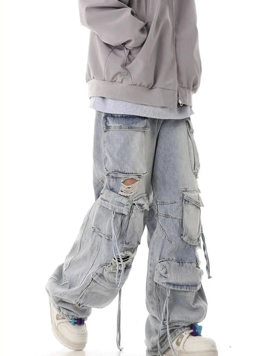 Ultimate Destroyed Baggy Cargo Jeans