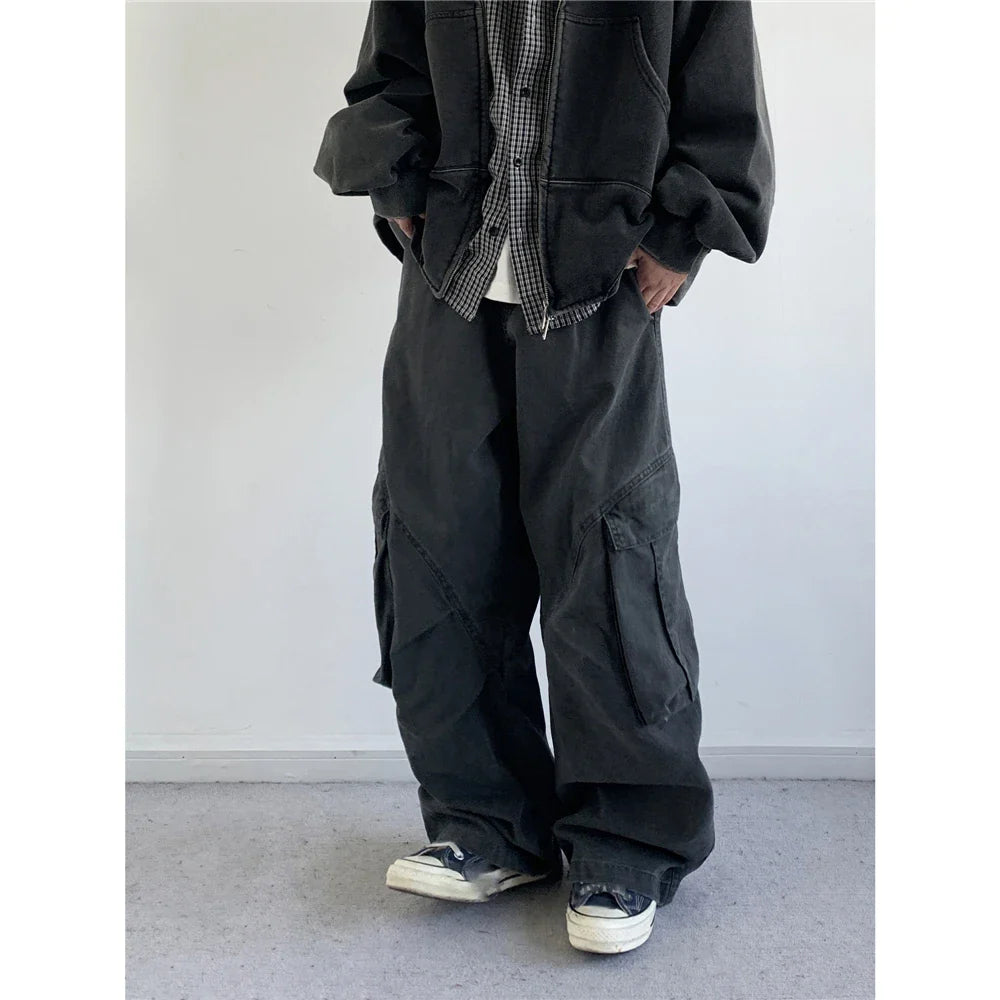 Ultra Baggy Washed Canvas Cargo Pants