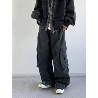 Ultra Baggy Washed Canvas Cargo Pants