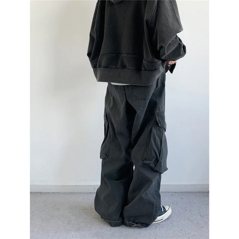 Ultra Baggy Washed Canvas Cargo Pants