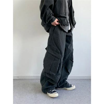 Ultra Baggy Washed Canvas Cargo Pants