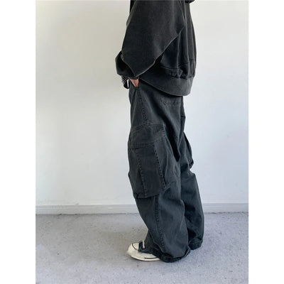 Ultra Baggy Washed Canvas Cargo Pants