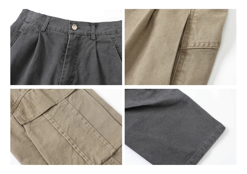 Ultra Baggy Washed Canvas Cargo Pants