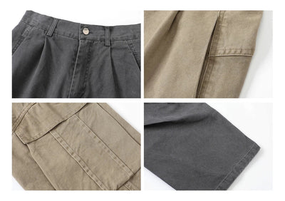 Ultra Baggy Washed Canvas Cargo Pants