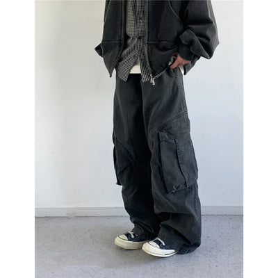 Ultra Baggy Washed Canvas Cargo Pants