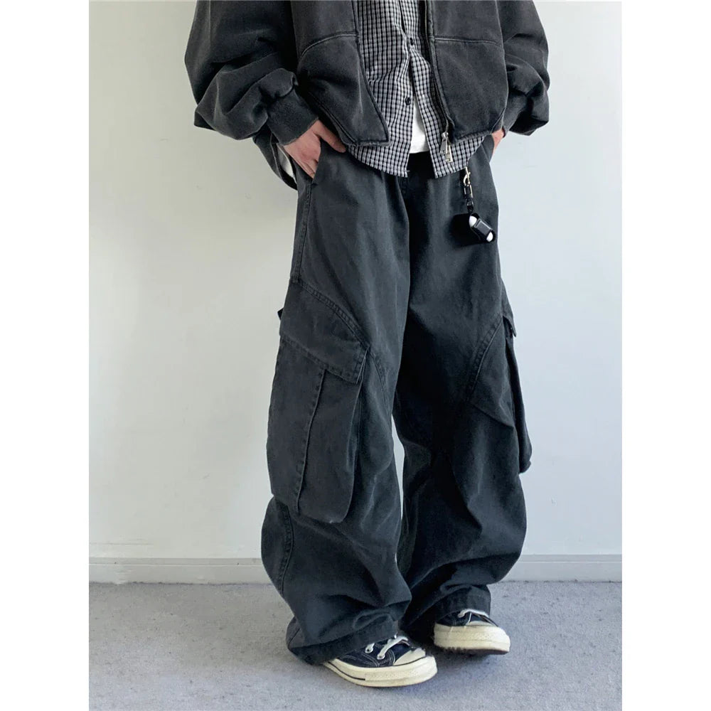 Ultra Baggy Washed Canvas Cargo Pants