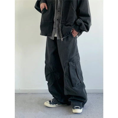 Ultra Baggy Washed Canvas Cargo Pants