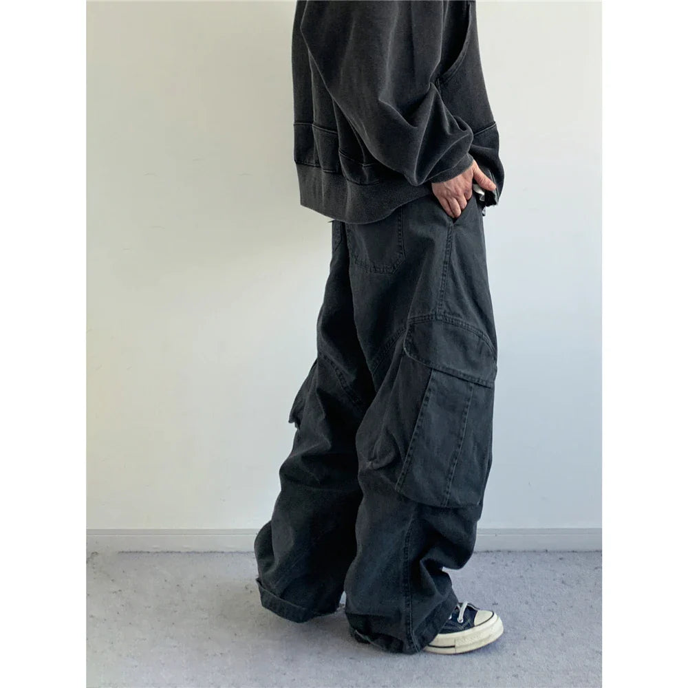 Ultra Baggy Washed Canvas Cargo Pants