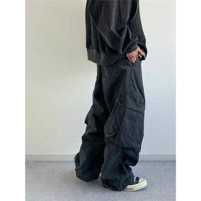 Ultra Baggy Washed Canvas Cargo Pants