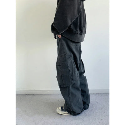 Ultra Baggy Washed Canvas Cargo Pants