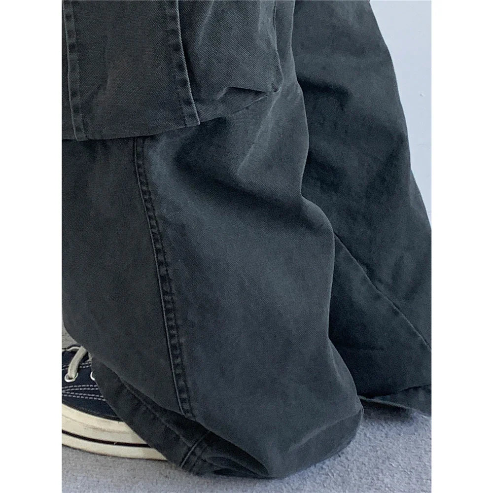 Ultra Baggy Washed Canvas Cargo Pants
