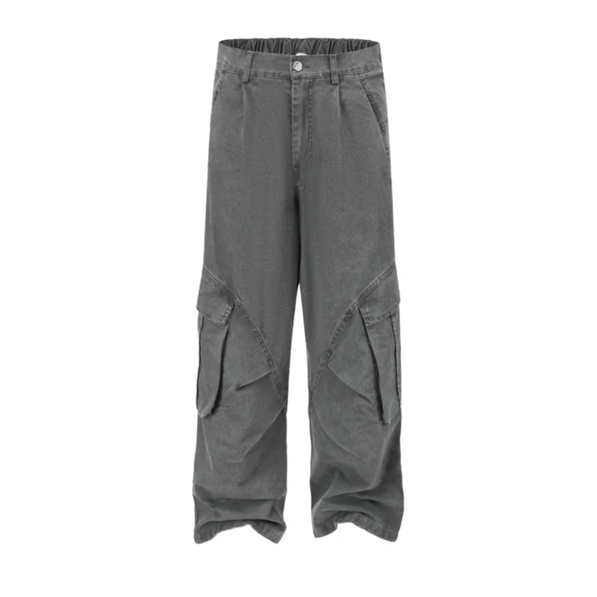 Ultra Baggy Washed Canvas Cargo Pants