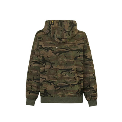 VANCARHELL Gradient Loopback Camo Zip-up Hoodie