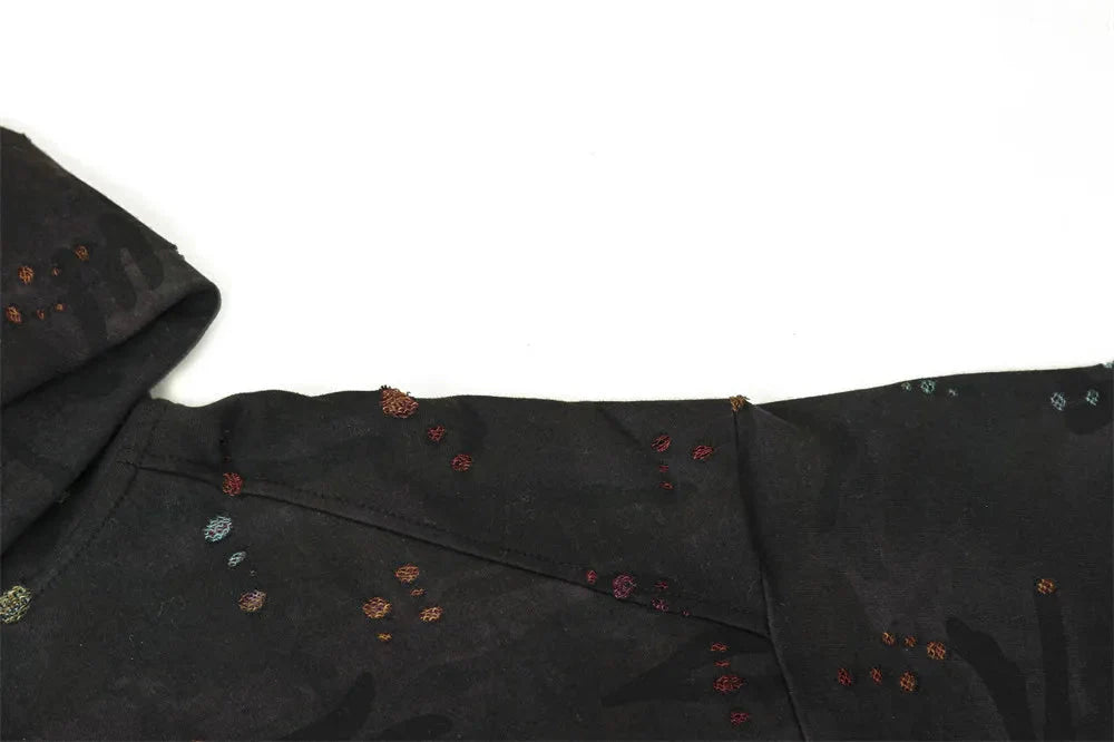 VANCARHELL Gradient Loopback Camo Zip-up Hoodie