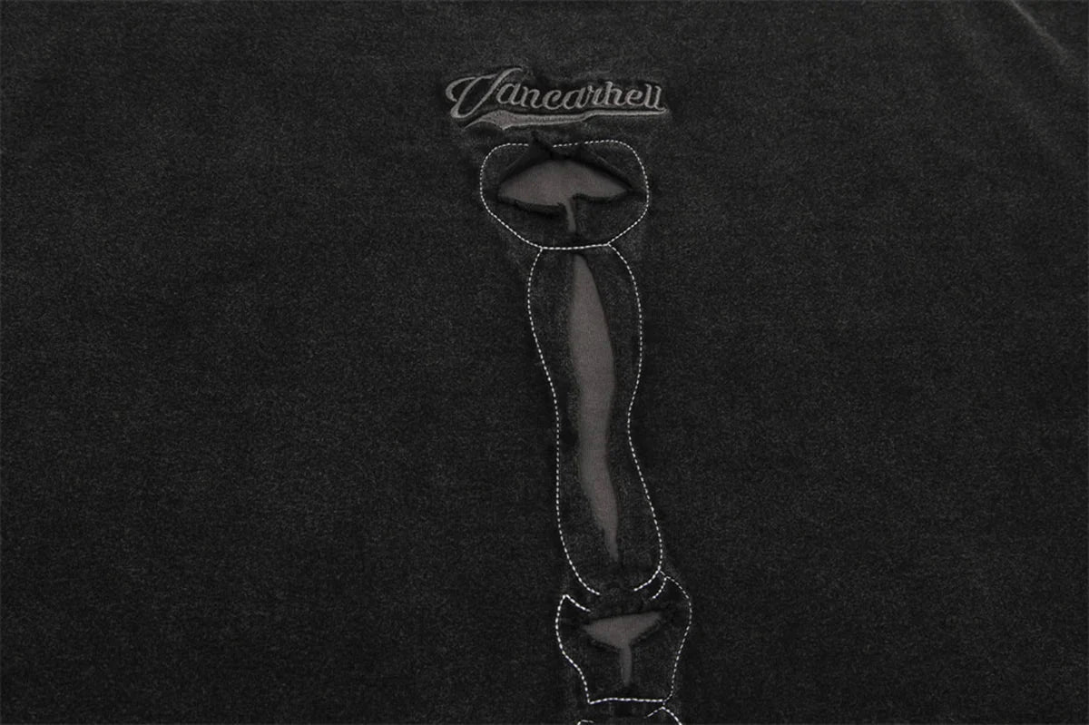 VANCARHELL Skeleton Ribcage T-Shirt