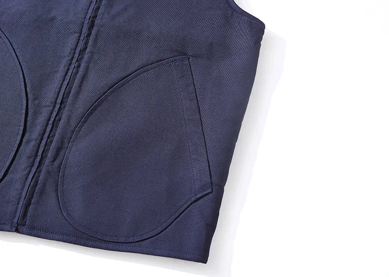 Vintage Style Wool Lined Workwear Vest