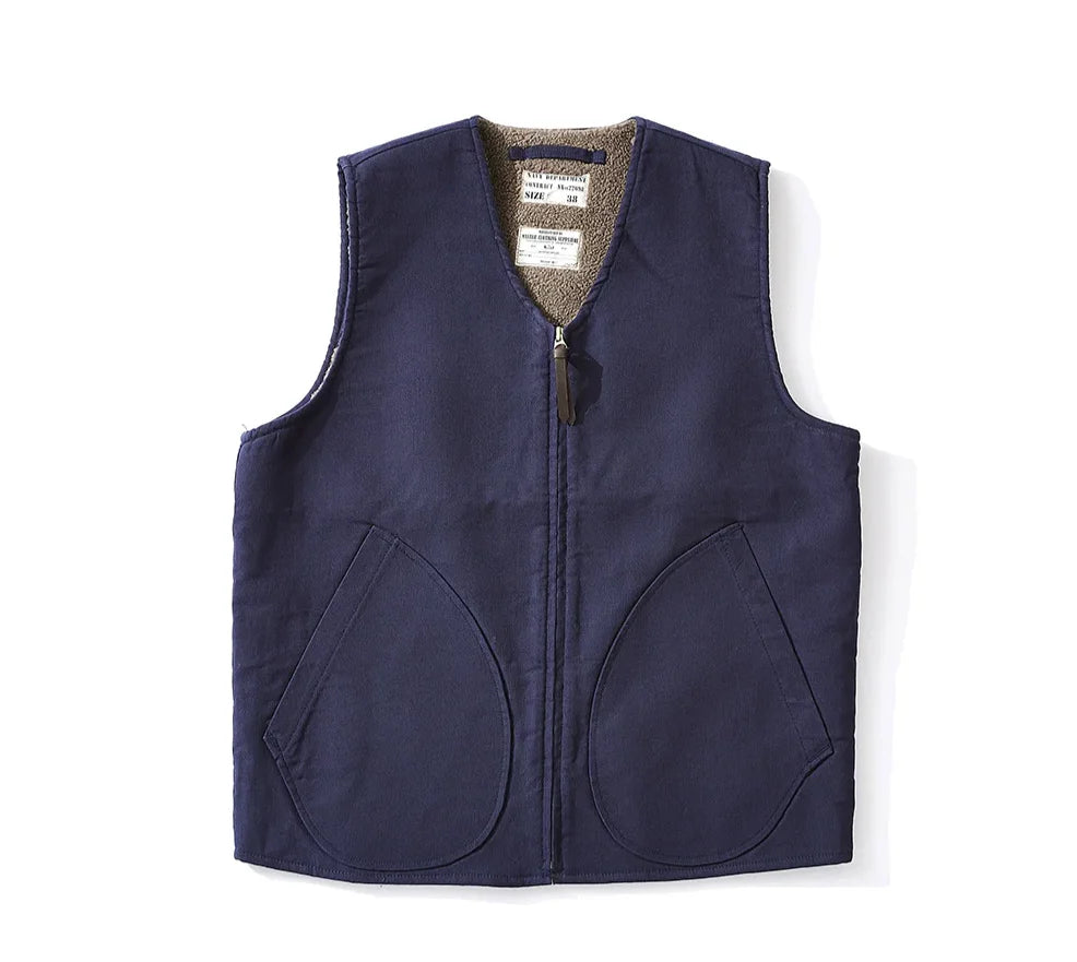 Vintage Style Wool Lined Workwear Vest