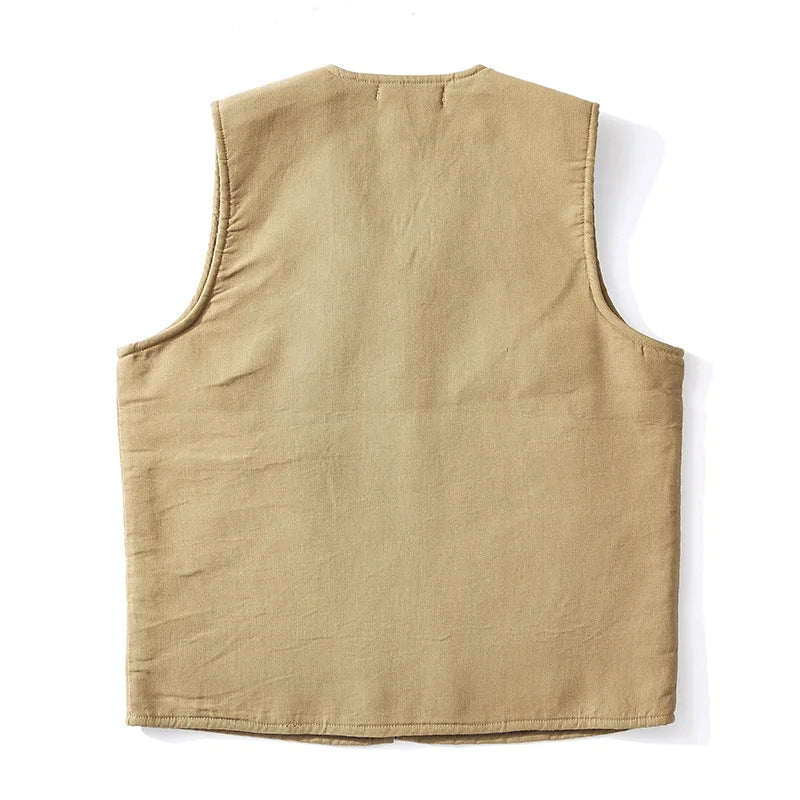 Vintage Style Wool Lined Workwear Vest
