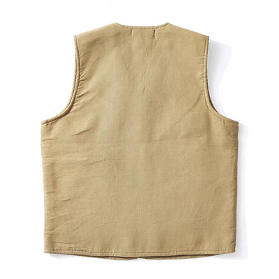 Vintage Style Wool Lined Workwear Vest