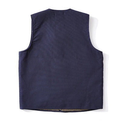 Vintage Style Wool Lined Workwear Vest