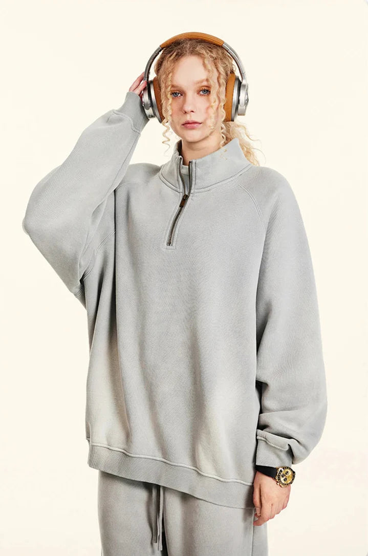 Vintage Wash1/4 Zip Sweatshirt