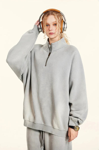 Vintage Wash1/4 Zip Sweatshirt