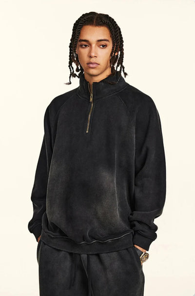 Vintage Wash1/4 Zip Sweatshirt