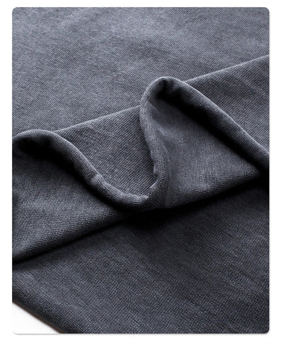 Washed Mock Double Layer Long Sleeve T-Shirt