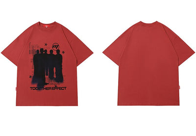 Y2K Grunge Silhouette Graphic T-Shirt
