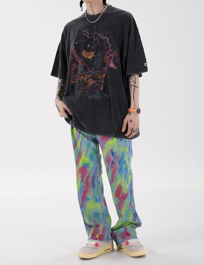 BLACK AIR 'Destruction' Washed Cotton Oversize T-Shirt