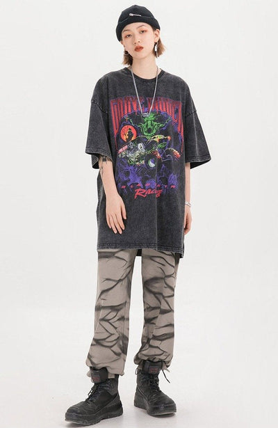 BLACK AIR 'Grave Digger' Washed Cotton Jersey Graphic T-Shirt